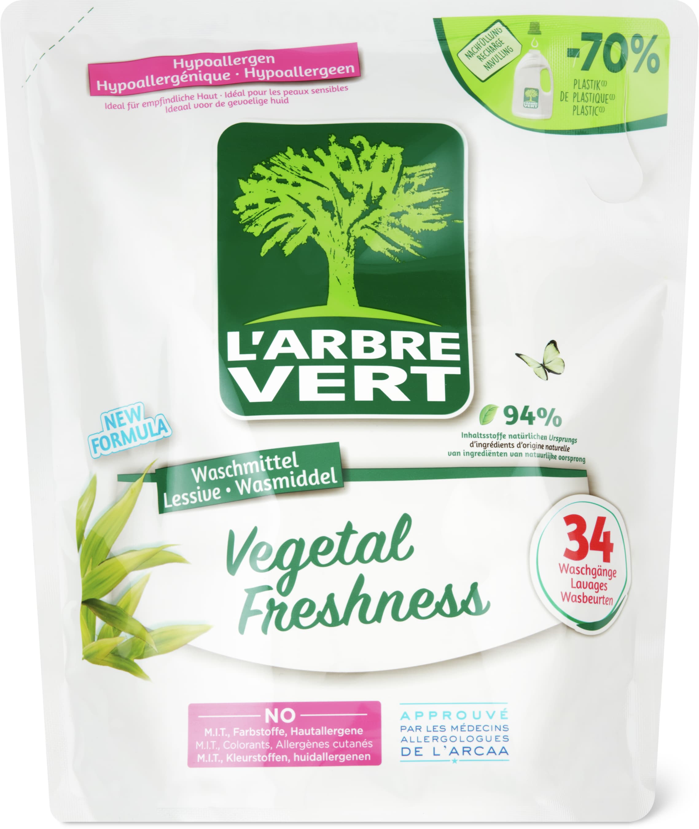 Lessive liquide 34 lavages, refill